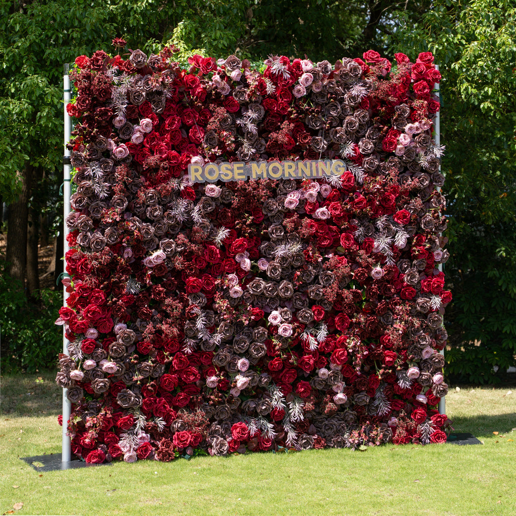 Vino：5D Fabric Artificial zip up curtain flower wall 8ft*8ft Free Shipping